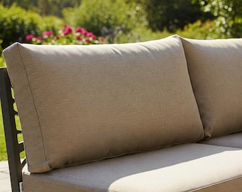 Sunbrella Outdoor Back Cushion: 3-Inch Fiber Fill, Waterproof Fabric