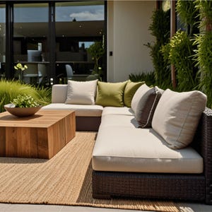 Custom Outdoor Cushion Covers – Sunbrella Fabric, Waterproof UV-Resistant Patio Bench, Seat & Sofa Covers,  for upto 8&quot; thick inserts