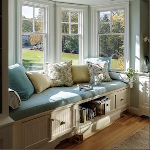 Custom Bay Window Bench Cushion: Trapezoid & Odd-Shape Seating image 7