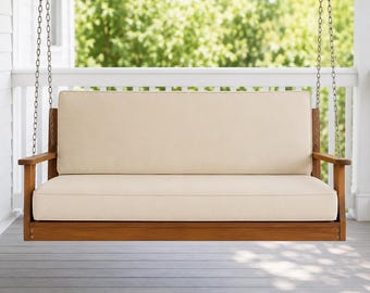 Custom Porch Swing Cushion – Outdoor Seat Pad, Any Size, Sunbrella Fabric