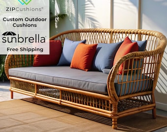Custom Outdoor Bench Cushion: Sunbrella Fade-Proof Fabric, 5-Year Warranty