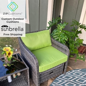 Custom Outdoor Chair Cushions with Sunbrella, Agora Fabrics - Perfect Comfort and Style, Free shipping