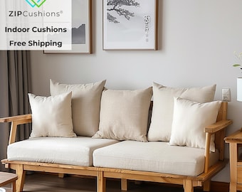 Custom Velvet Sofa Cushion, Handmade Replacement Seat Cushion, Living Room Furniture