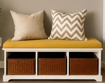 Custom Bench Cushion, 2 Inch Thick Seat, Entryway Mudroom Window Seat Pad