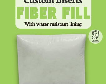 Custom Outdoor Cushion Insert: 3" Fiber Fill, Waterproof Liner
