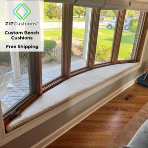 Custom Trapezium Cushion, Bay Window Bench Seat, Mudroom Trapezoid Cushion