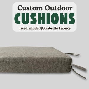 Outdoor Cushions with Ties - 3-Inch HD Foam - Sunbrella Fabric - Durable & Weatherproof - Perfect for Patio, Garden, and Outdoor Seating