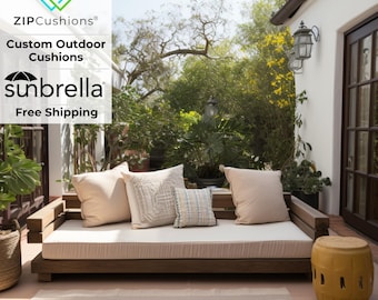 Custom Sunbrella Outdoor Cushion, Waterproof Patio Bench Seat Furniture
