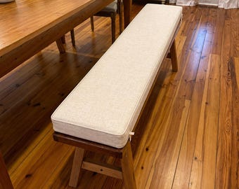 Bench Cushion - 3" Thick in Sunbrella Fabric with YKK Zipper – Waterproof Cushion