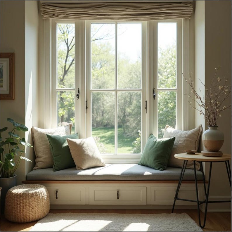 Custom Bay Window Bench Cushion: Trapezoid & Odd-Shape Seating image 8