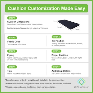 Custom Linen Bench Cushions: 3" Thick Window Seat Cushion image 7
