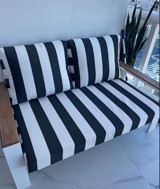 Stripe Outdoor Chaise Cushion