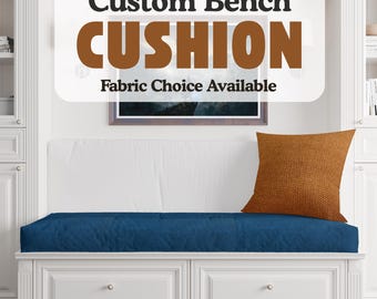 Custom Velvet Bench Cushion: 4" Thick HD Foam, Entryway Nook Seating