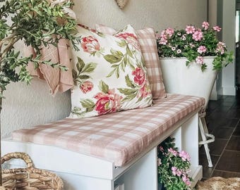 Custom Bench Cushion: 3" Thick Farmhouse Window Seat Pad