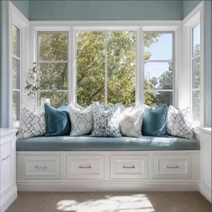 Custom Bay Window Bench Cushion: Trapezoid & Odd-Shape Seating image 1