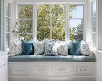 Custom Bay Window Bench Cushion: Trapezoid & Odd-Shape Seating
