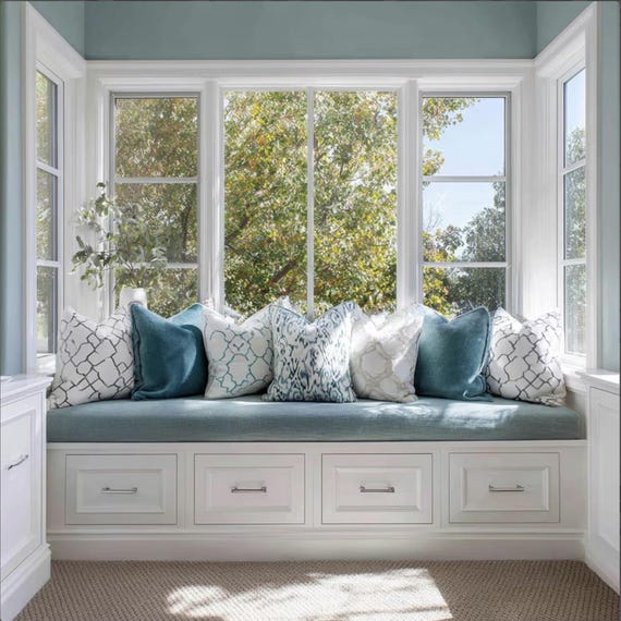 Custom Bay Window Bench Cushion: Trapezoid & Odd-Shape Seating