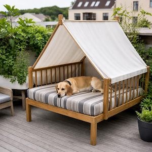 Custom Outdoor Pet Cushion | Sunbrella, Agora Fabric, 3 Inch Thick