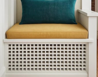Snug Fit Window Seat Cushion, reading nook cushion, Bay Window Bench Cushion | Indoor Fabric choice Available + Free Shipping