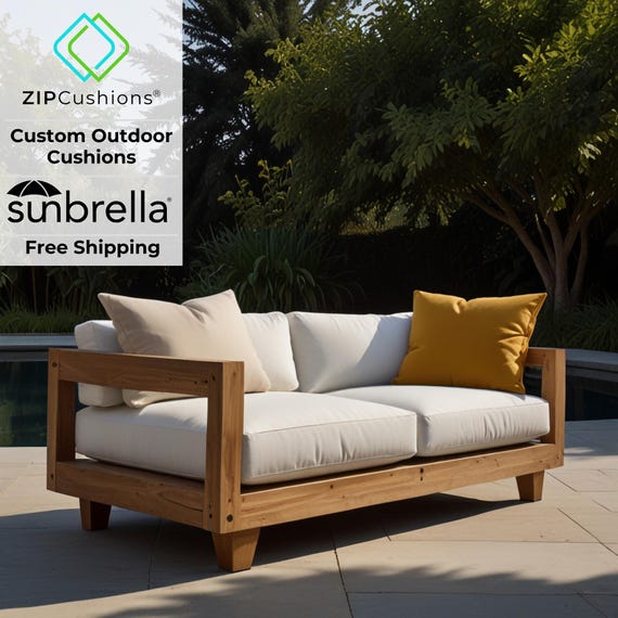Chair Cushion Custom Fit Cushions Outdoor Cushions Custom Sofa Cushion Fade Proof Easy to Clean 5 Years of Warranty Free Shipping Etsy