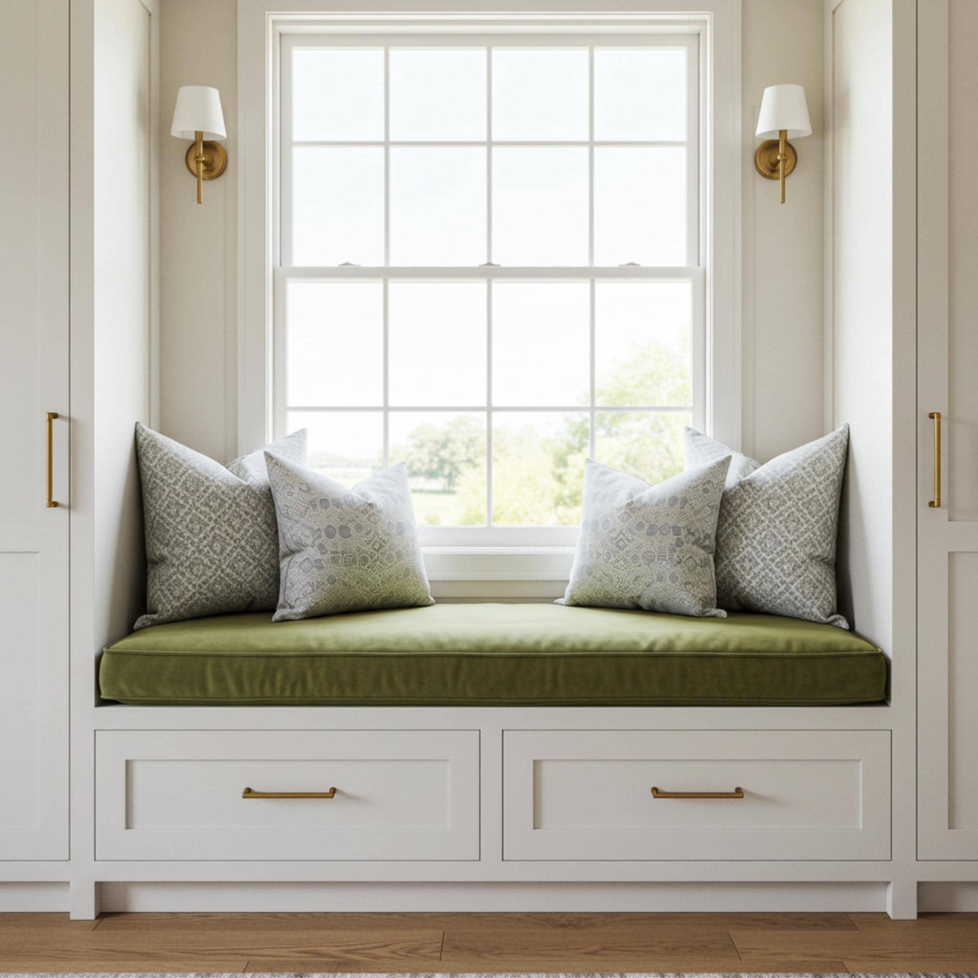 3" Thick Bench Cushion with Piping –  Custom Indoor Seat Pad for Entryway bench, Piano bench or Window seat cushions
