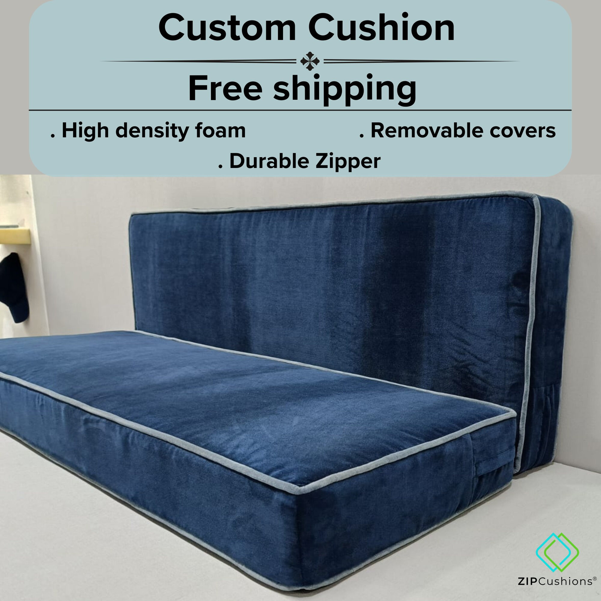 SINCERE Custom Cushion for Sofa Back, Breakfast Nook Back Cushions, Indoor  Couch Back Support Cushion Non Slip, High Density Foam Cushion for Bed Sofa