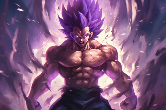 Vegeta Ultra Ego Original Art Poster - Dragon Ball Super Anime