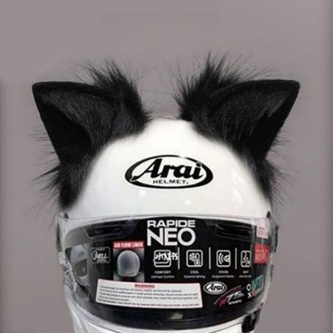 Cool Cat Ears Motorcycle Helmet Decoration, Harley Motorcycle
