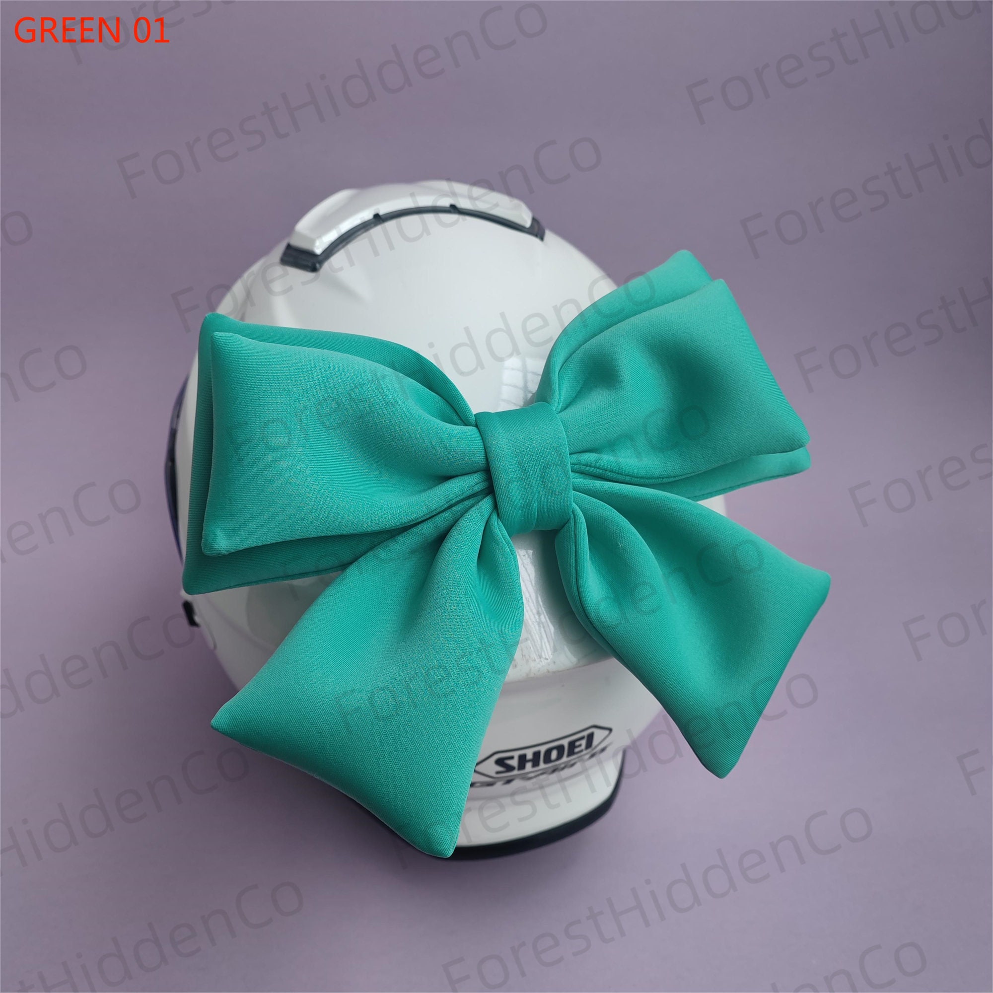 Multicolor Bows on Helmet, Big Bowknot Ski Helmet Decoration Women's