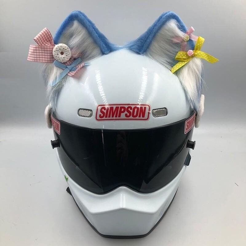 4 Sets of Cat Ears Helmet Accessories With Cute Bow Harley Etsy