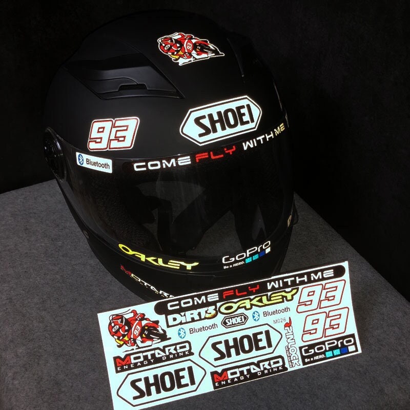 Red Bull Helmet Replica Sponsor Kit Sticker Set for AGV, Shoei 