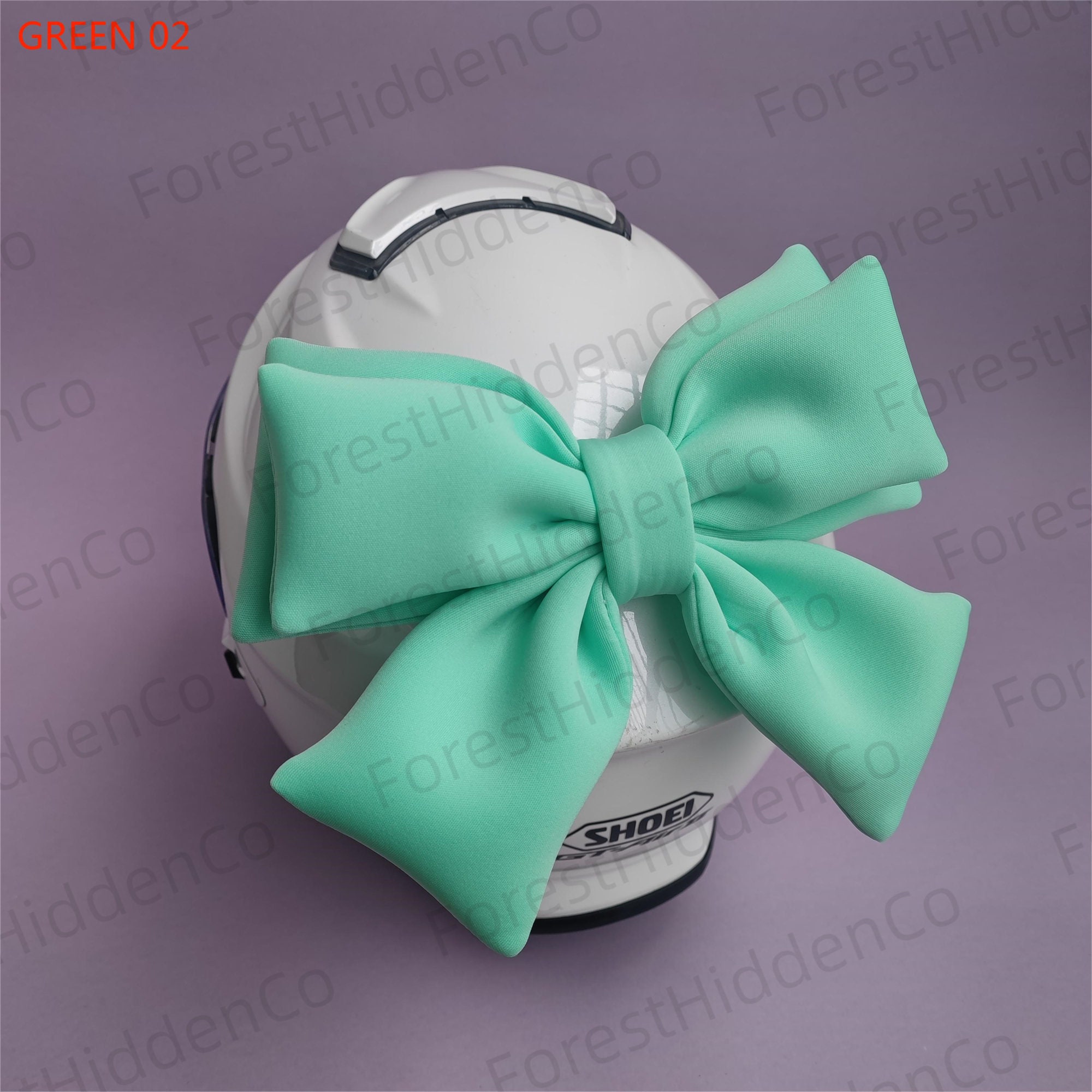 Multicolor Bows on Helmet, Big Bowknot Ski Helmet Decoration Women's
