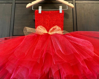 Christmas Tutu Dress, Holiday Costume, Red Tutu Dress, Little Girl, Toddler Dress, Valentine's Day dress, Birthday Dress, Valentine’s Day