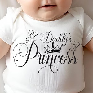 Príncipes de papá SVG, Niña SVG, Princesa SVG, Bebé recién nacido SVG, Regalos para recién nacidos, SVG PNG, DXF, Descarga digital