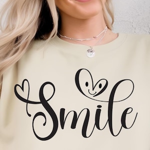 Lächeln SVG, glückliches Gesicht svg, Inspirierende SVG, Smile Sign svg, Cricut Datei digitaler Download