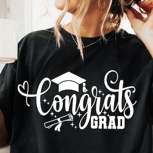 Congrats Grad  svg Class 2025 svg Graduate svg Senior 2025 Cricut Silhouette cut  digital file  svg png dxf eps