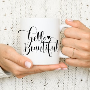 Hello Beautiful SVG, Fichier numérique, Silhouette , Cricut, Fichier SVG
