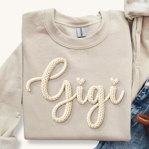 Faux Yarn Gigi Ping, Grandma Gifts Ping, Latch Hook Style digital download