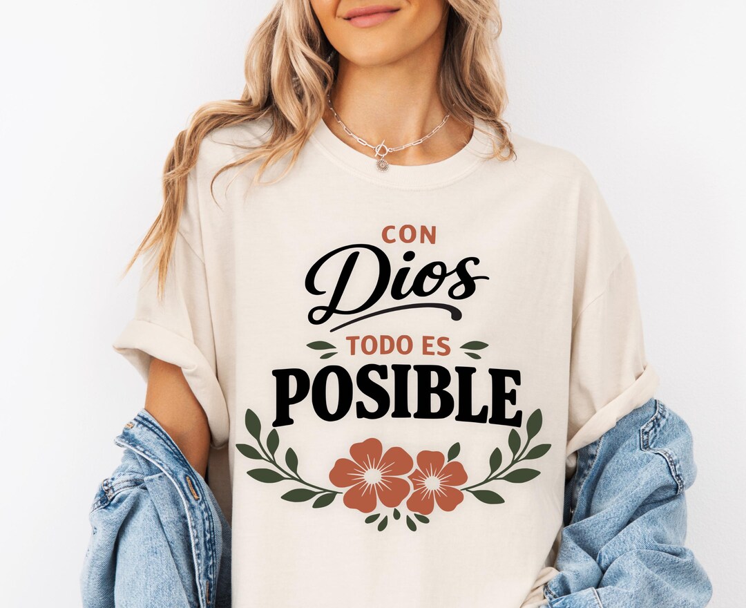 Con Dios Todo Es Posible Svg, Spanish Christian Svg,faith Quote Svg ...