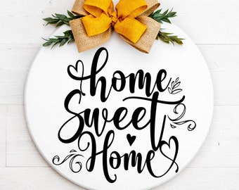 Home Sweet Home SVG, Farmhouse cut file, Home décor SVG, Laser digital  file , Wood Sign SVG, cut file for Cricut , Silhouette