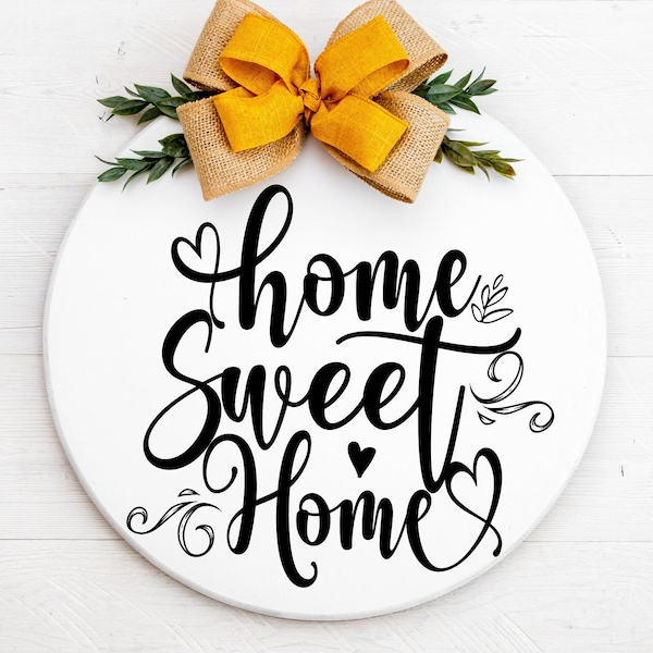 Home Sweet Home SVG, Farmhouse cut file, Home décor SVG, Laser digital  file , Wood Sign SVG, cut file for Cricut , Silhouette