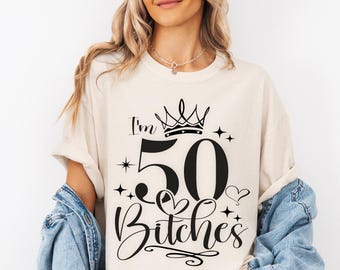 50th Birthday Girl SVG Bundle, Cricut Silhouette (Digital Download)