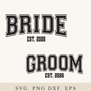 Bride and Groom SVG, Wedding Clipart, Cricut, Silhouette (Digital Download)