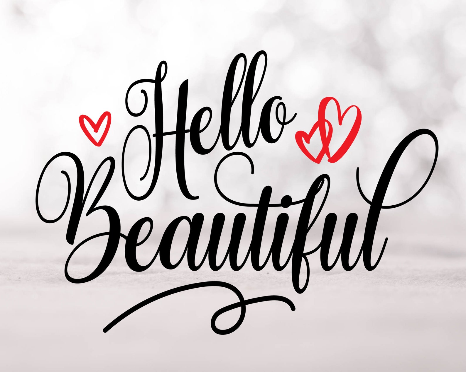 Hello Beautiful SVG Digital File Silhouette Cricut SVG - Etsy