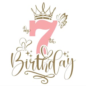 Es ist mein siebter Geburtstag SVG, es ist mein siebter Geburtstag