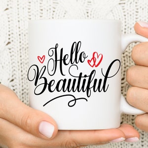 Hallo Mooie SVG, Digitaal bestand, Silhouet, Cricut, SVG bestand