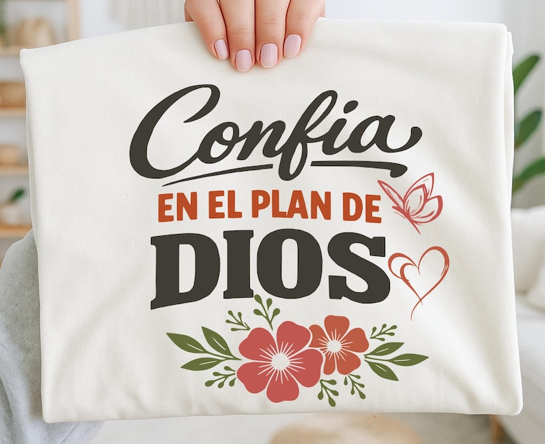 Confía en el Plan de Dios PNG ,Frase cristiana inspiradora , Diseño religioso .descarga inmediata , for sublimación image 9