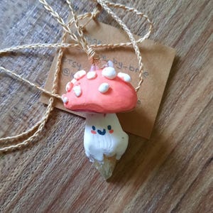Mushroom Crystal Necklace