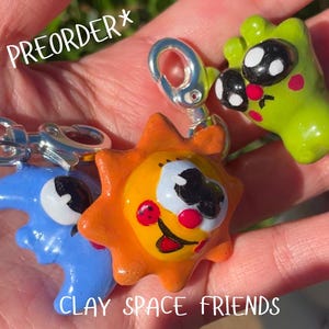 Clay Space Friends Keychains // PLS Read Description