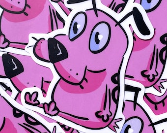 Courage the Cowardly Dog Sticker - Waterproof Matte Finish